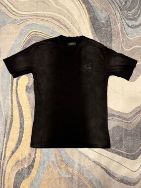 Amiri Black Sparkle MA Logo Tee Mens Size Medium or Large